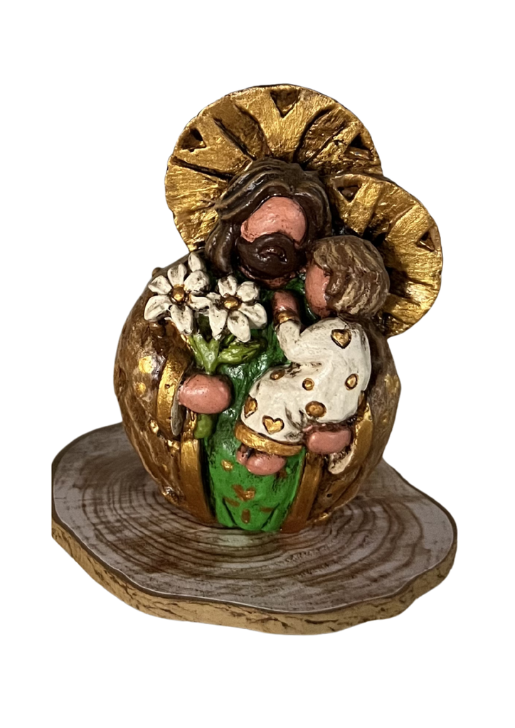 Jesús y niño en yeso