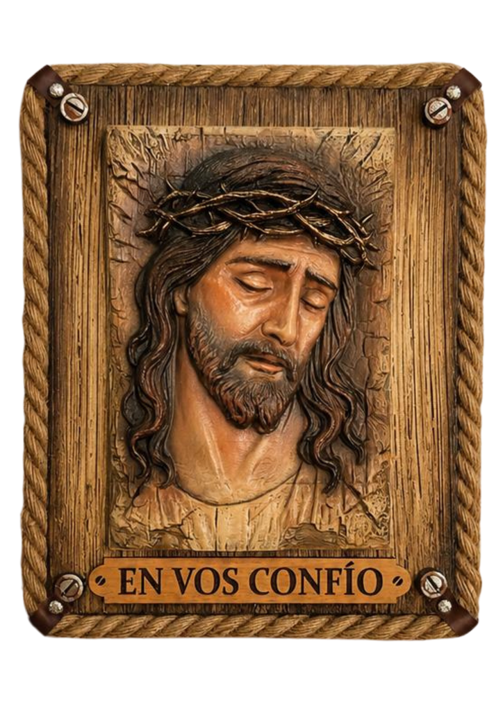Serie Artesanal Madera y Soga -"En Vos Confío"