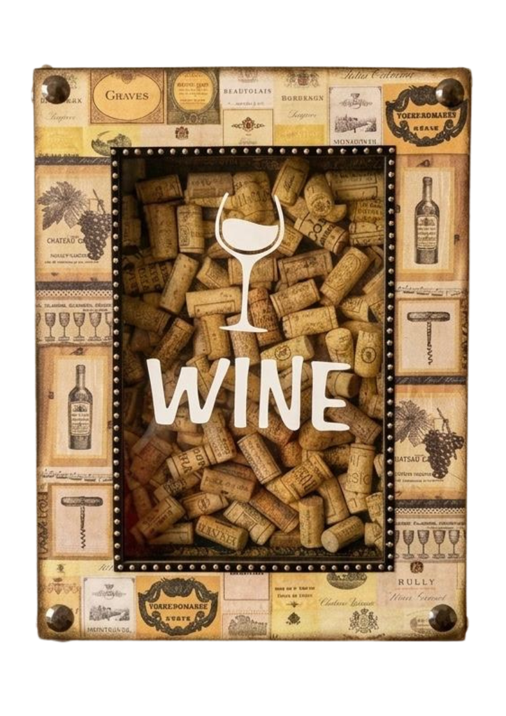 Panel Mural Decorativo de Vidrio para Corchos de Vino