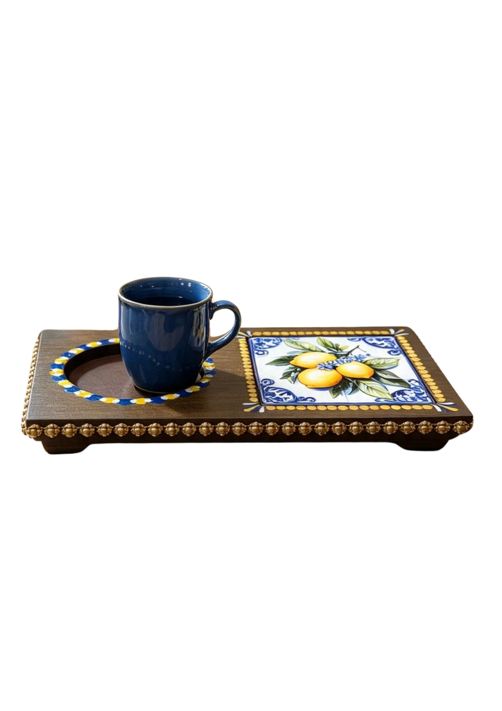 Porta tazas II - Posavasos y Servidor de Café Estilo Mediterráneo