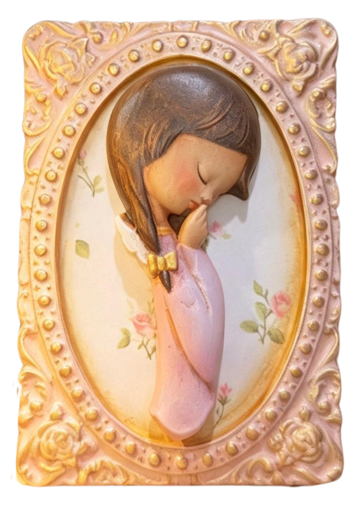 Virgen María I - Retablo Infantil Estilo Shabby Chic