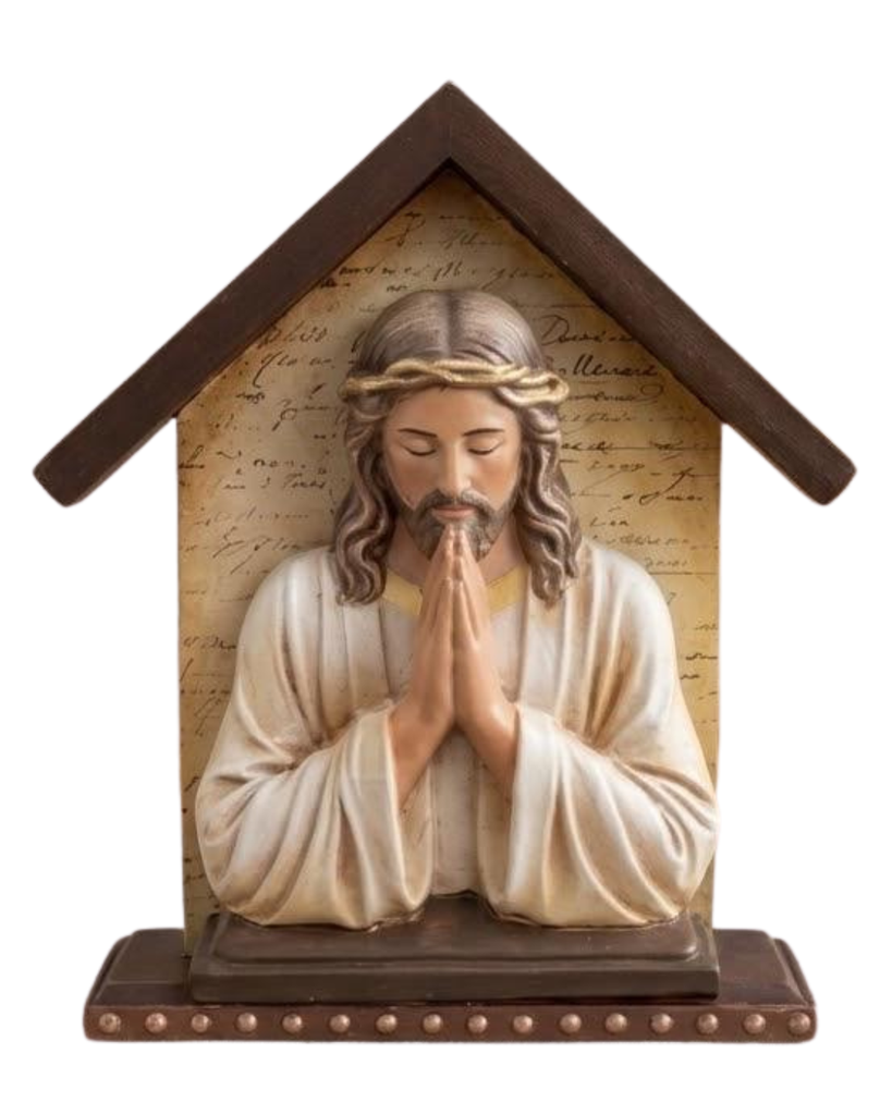 "En Oración" - Figura de Sobremesa en Arco Rústico