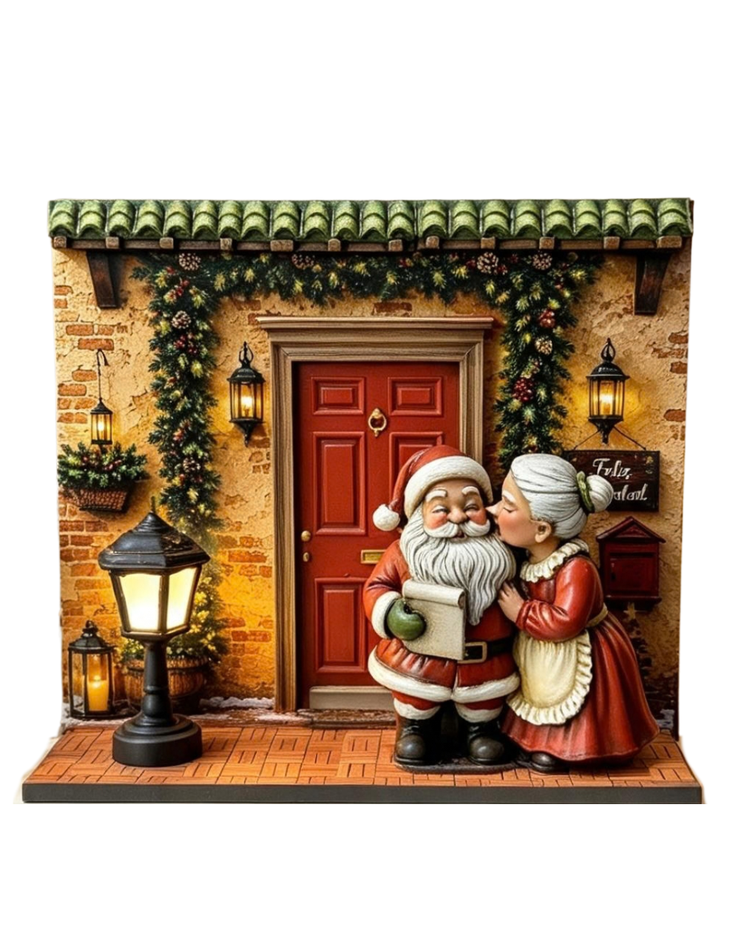 "Beso Navideño" - Diorama Escultórico de Fachada