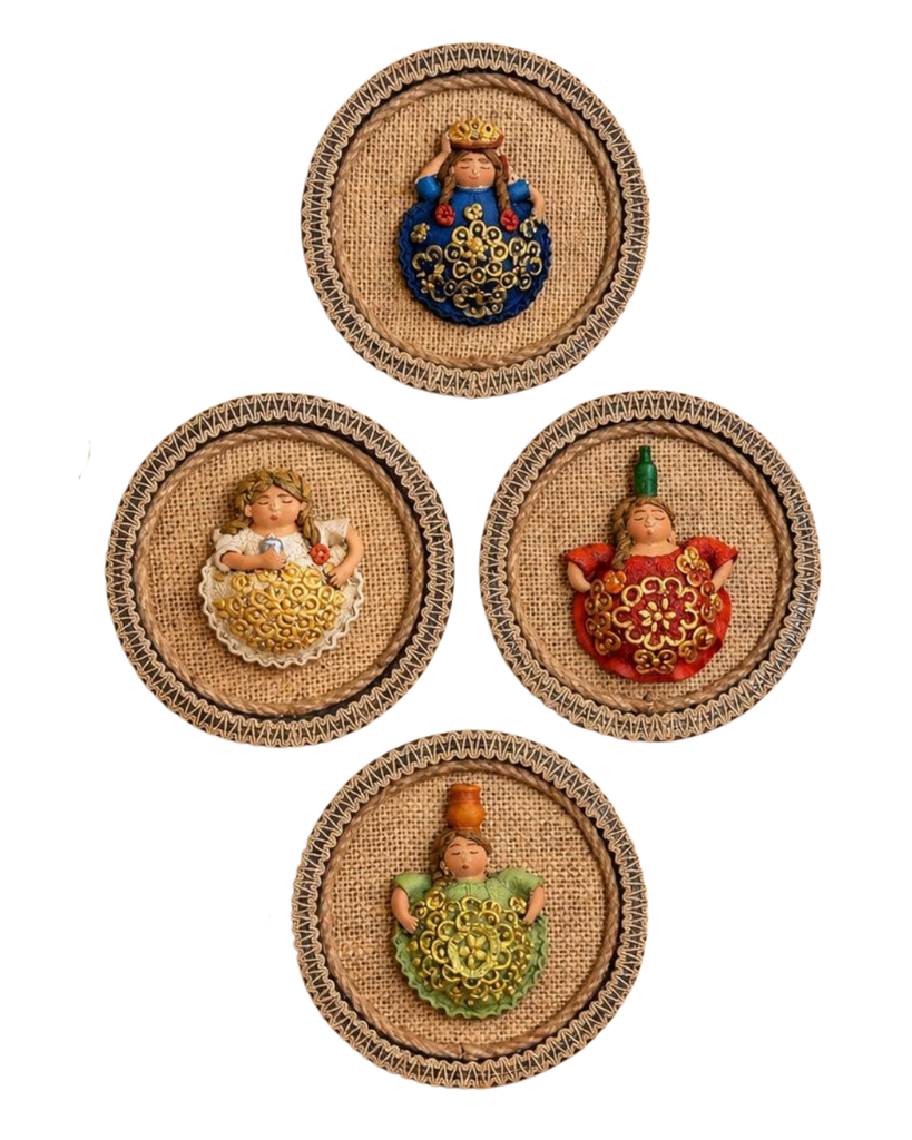 Set de Cuadritos Circulares "Figuras Paraguayitas"