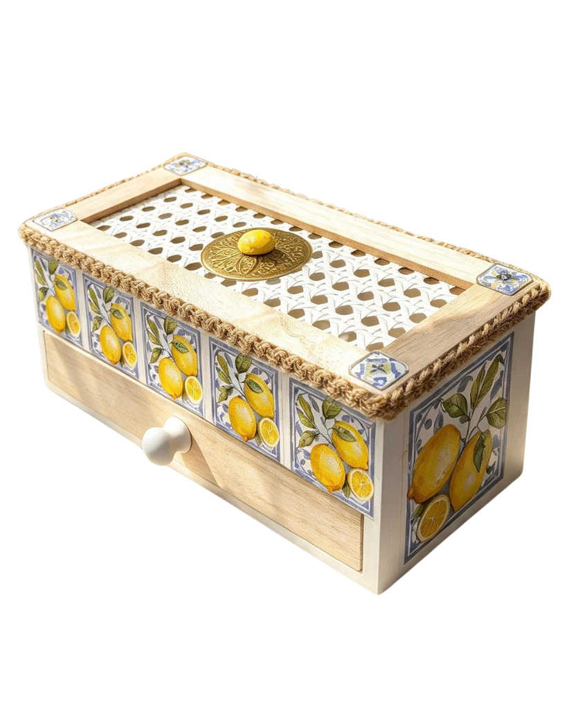 Caja X "Cítricos de Italia"- Cofre con Cajón Frontal