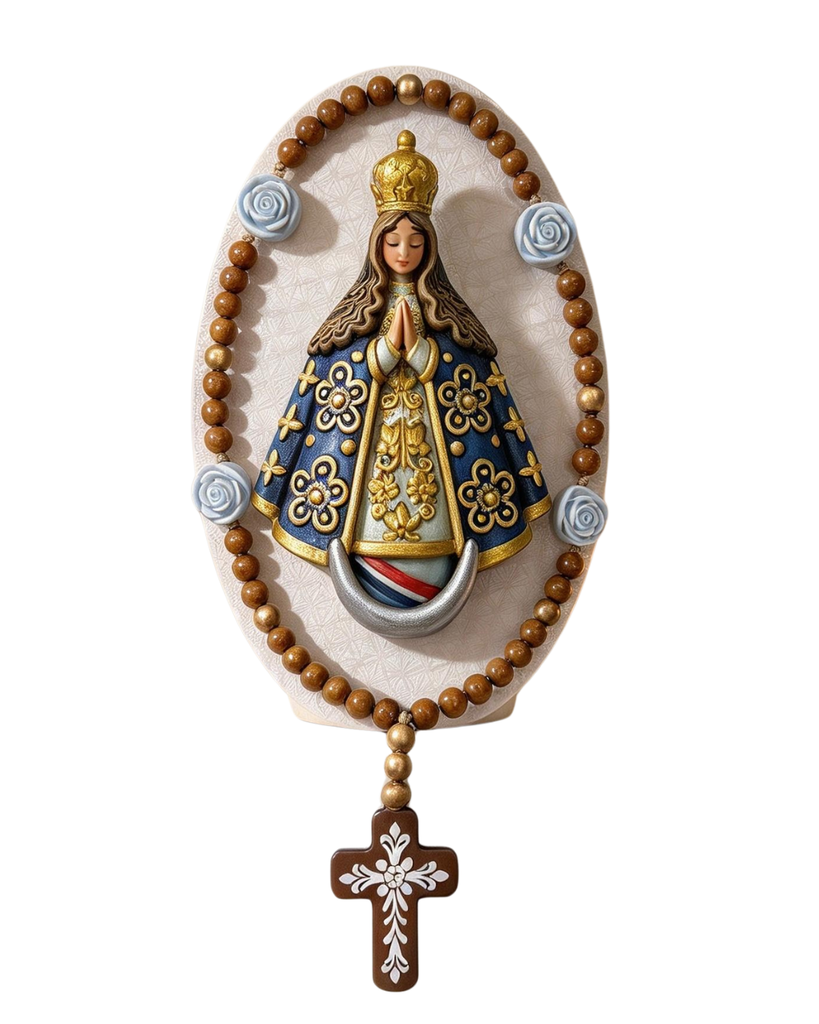 "Nuestra Señora de Caacupé" - Medallón Oval de Colección