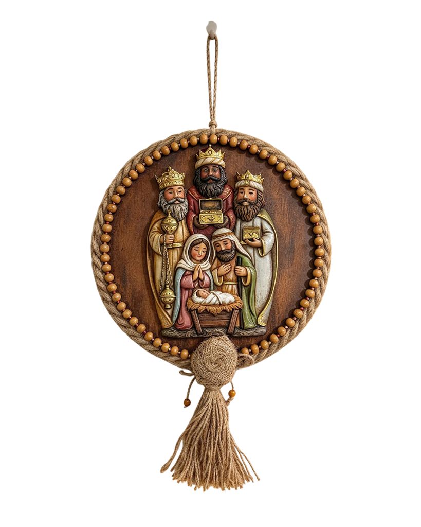 Pesebre 32 "Portal Sacro & Rosario de Cuentas" - Acento Flotante