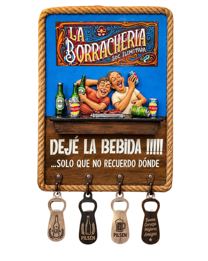 "Dejé la Bebida... Solo No Recuerdo Dónde" - Cuelgallaves