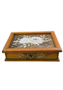 Caja tapa transparente con flores