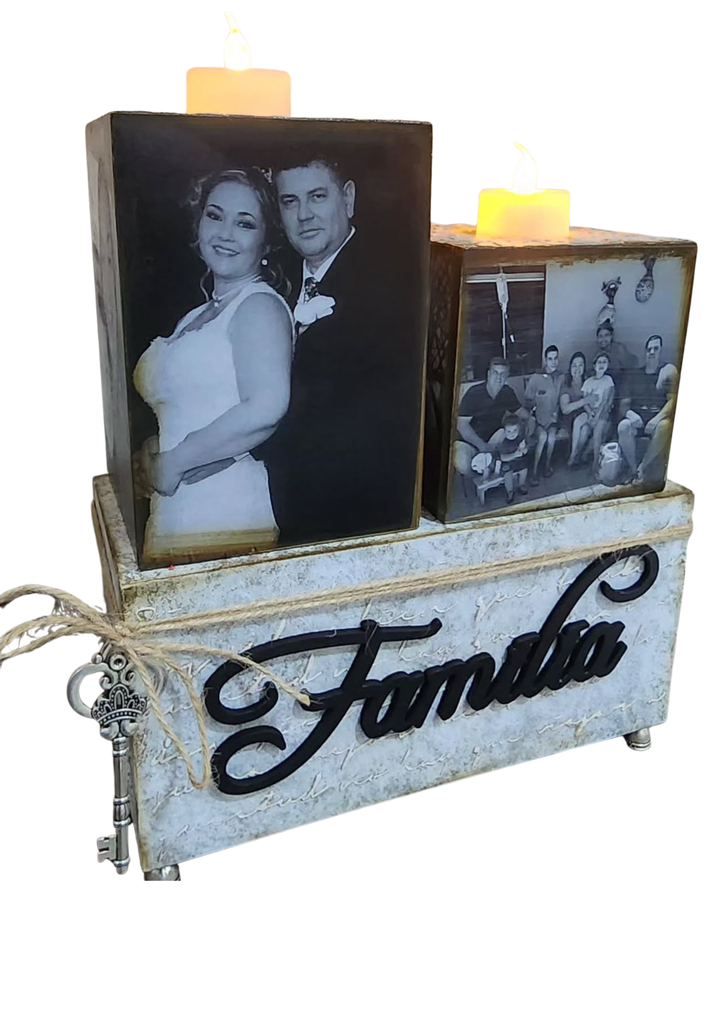 Caja y porta fotos