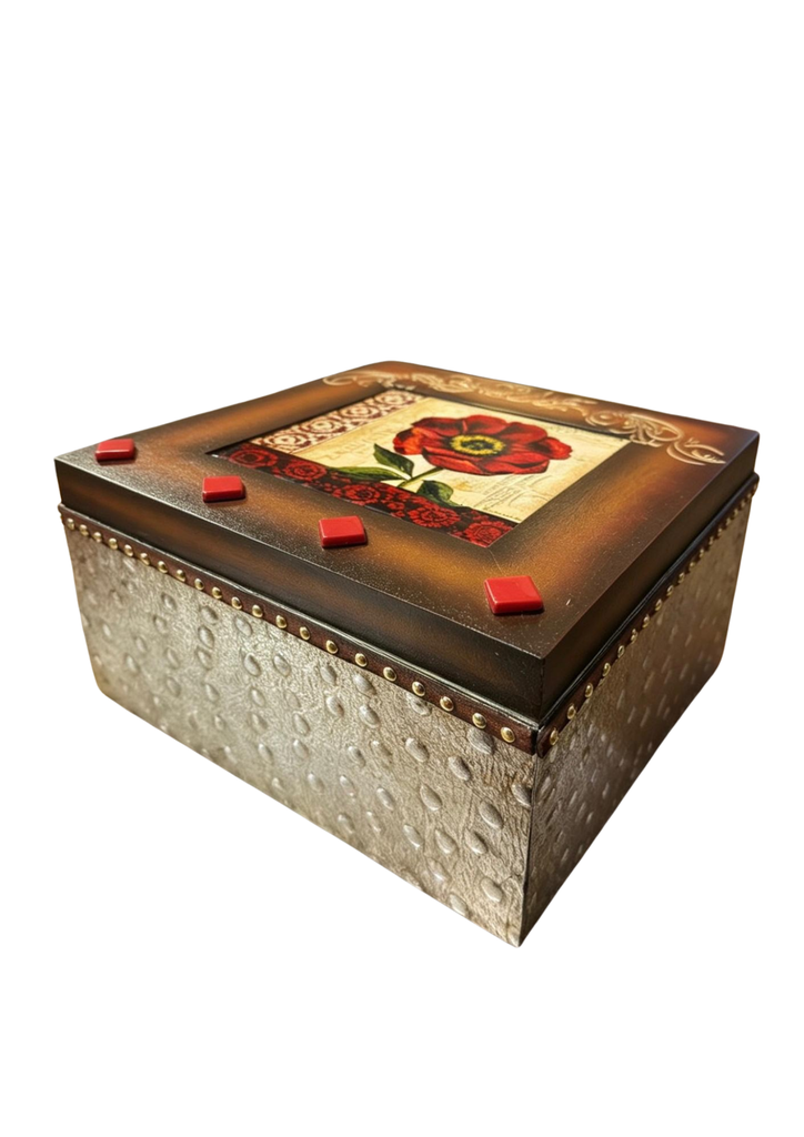 Caja "Flor roja"